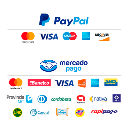 Modos de pago tarjetas visa mastercar mercadopago paypal