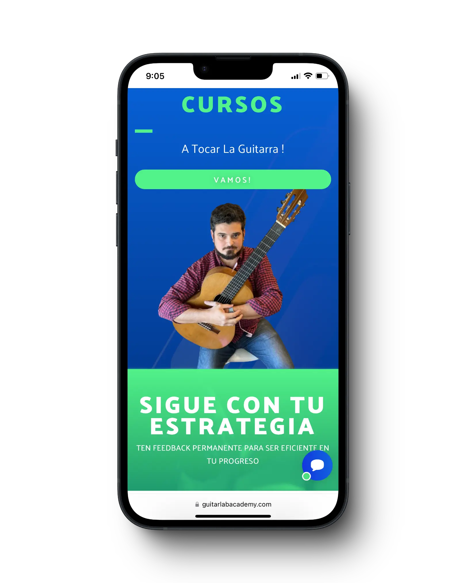 Plataforma de guitarra en movil